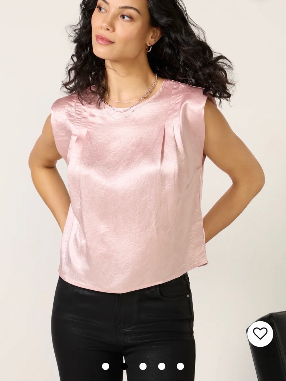 LNA Paige Sleeveless Top in Rosewater NWT Size Small